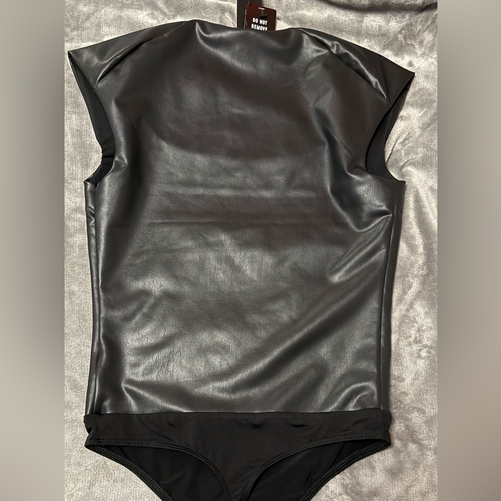 leather express bodysuit